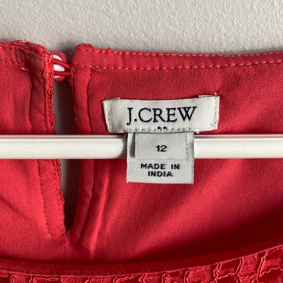 J.Crew Factory Coral Lace Dress size 12 - Picture 3 of 5